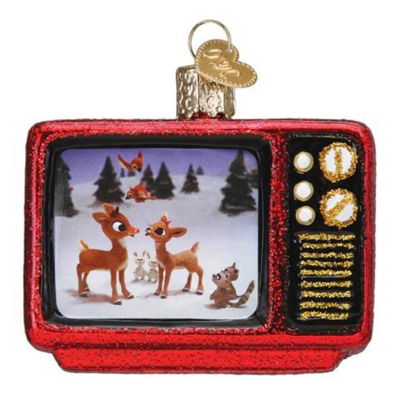 Old World Christmas 2.0 Inch Christmas Classic Christmas Tree Ornament , Ornament Cartoon Rudolph